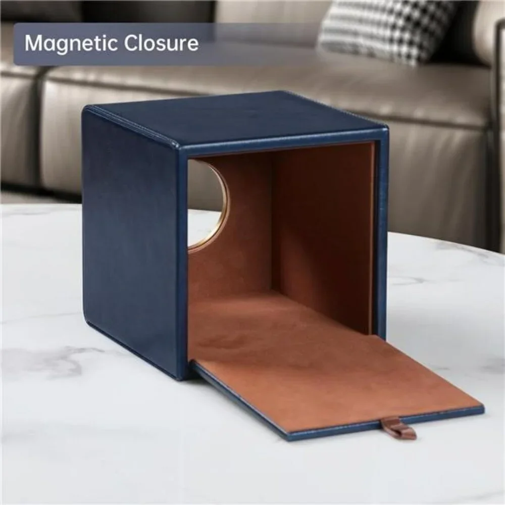 Square leather tissue box cover decorative waterproof tissue holder for home off